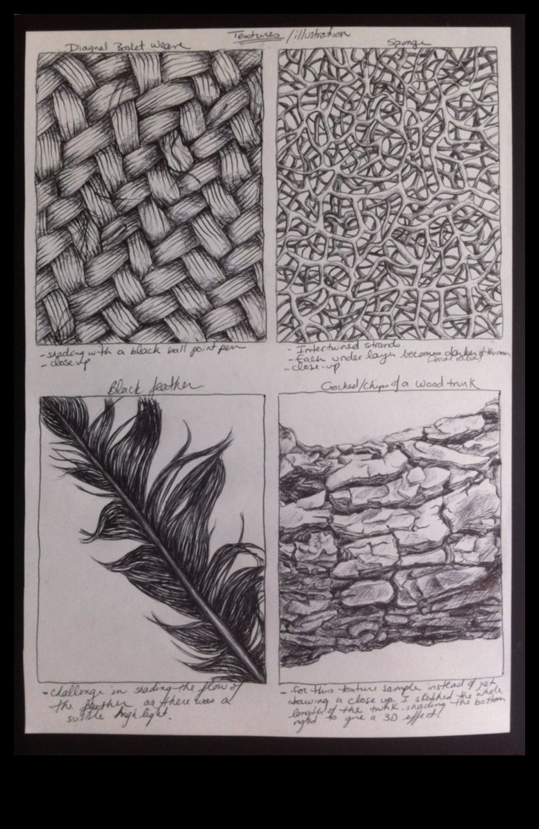 Arta texturii care explorează dimensiunea în desene 3 Arta texturii: explorarea dimensiunii în desene