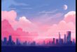 Skyline în pastel: crearea de desene moi și vibrante de peisaj urban